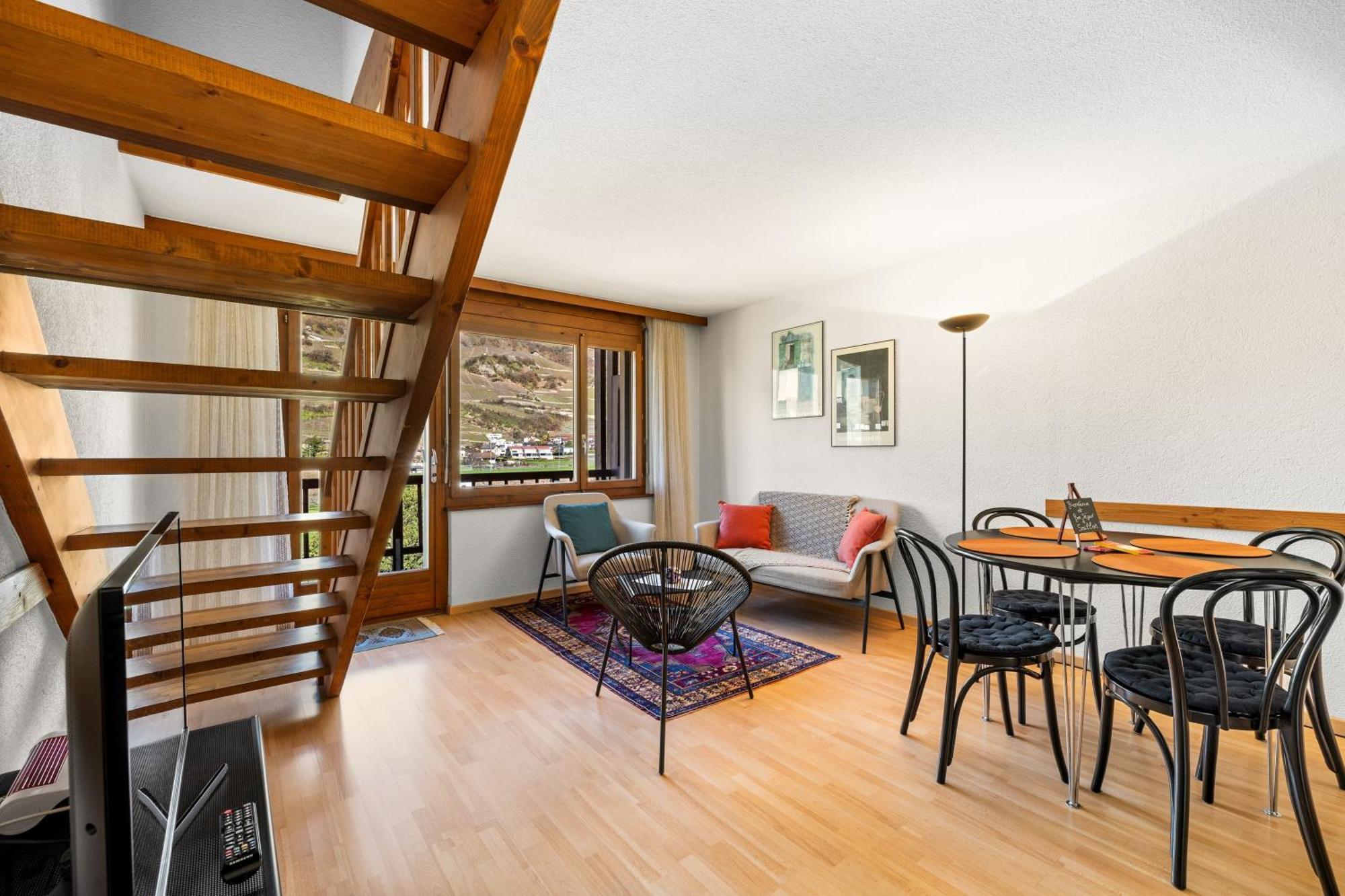 Ferienwohnung Duplex Cosy Aux Bains De Saillon Exterior foto